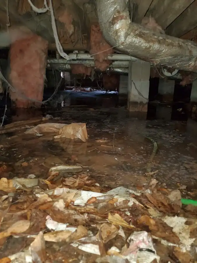 Crawl space flood assessment for Commercial Water Damage Restoration in Council Bluffs